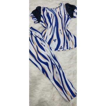 Xả lỗ bộ tay ngắn quần dài thun cát thái,aty loại 1