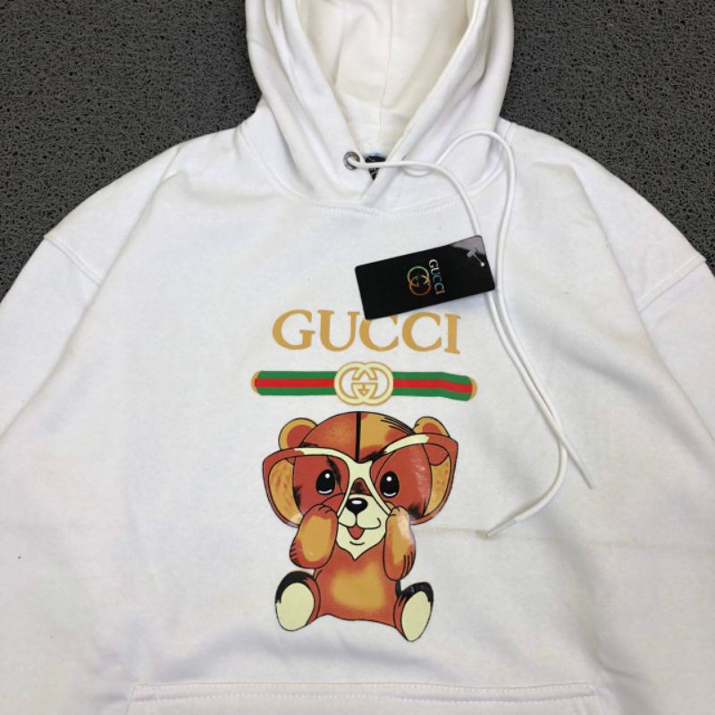 Áo Hoodie Gucci Teddy Ss21 Màu Trắng Cỡ Nhỏ Tỉ Lệ 1: 1