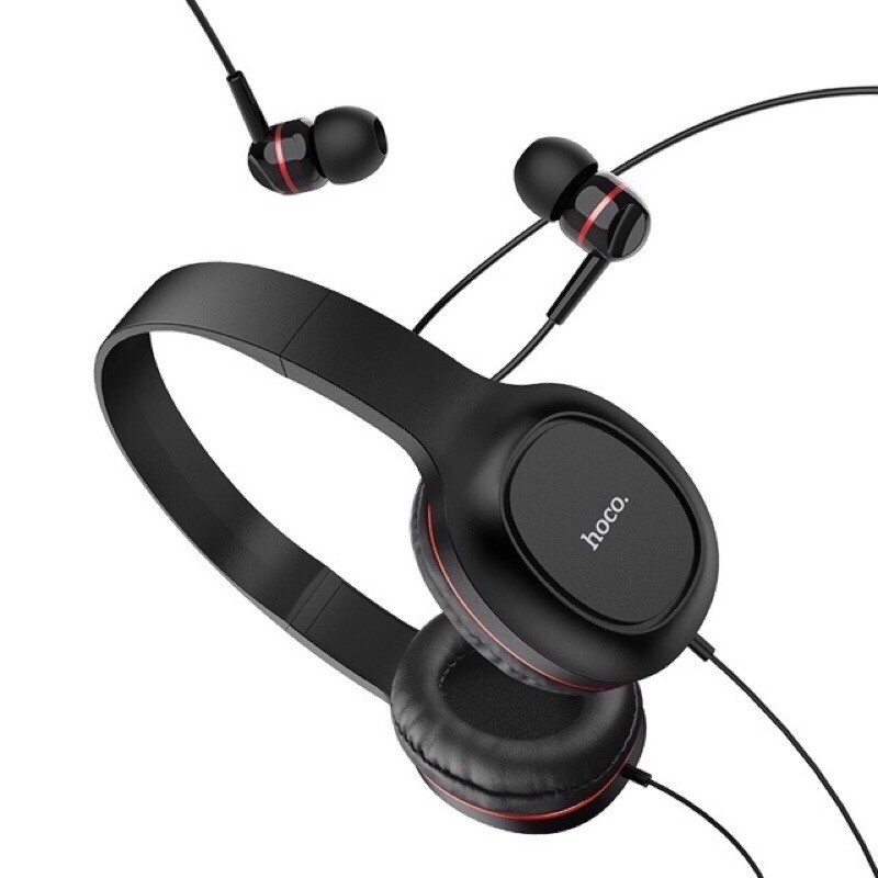 Tai nghe chụp tai có míc cho điện thoại và máy tính Hoco W24 chính hãng - Headphone