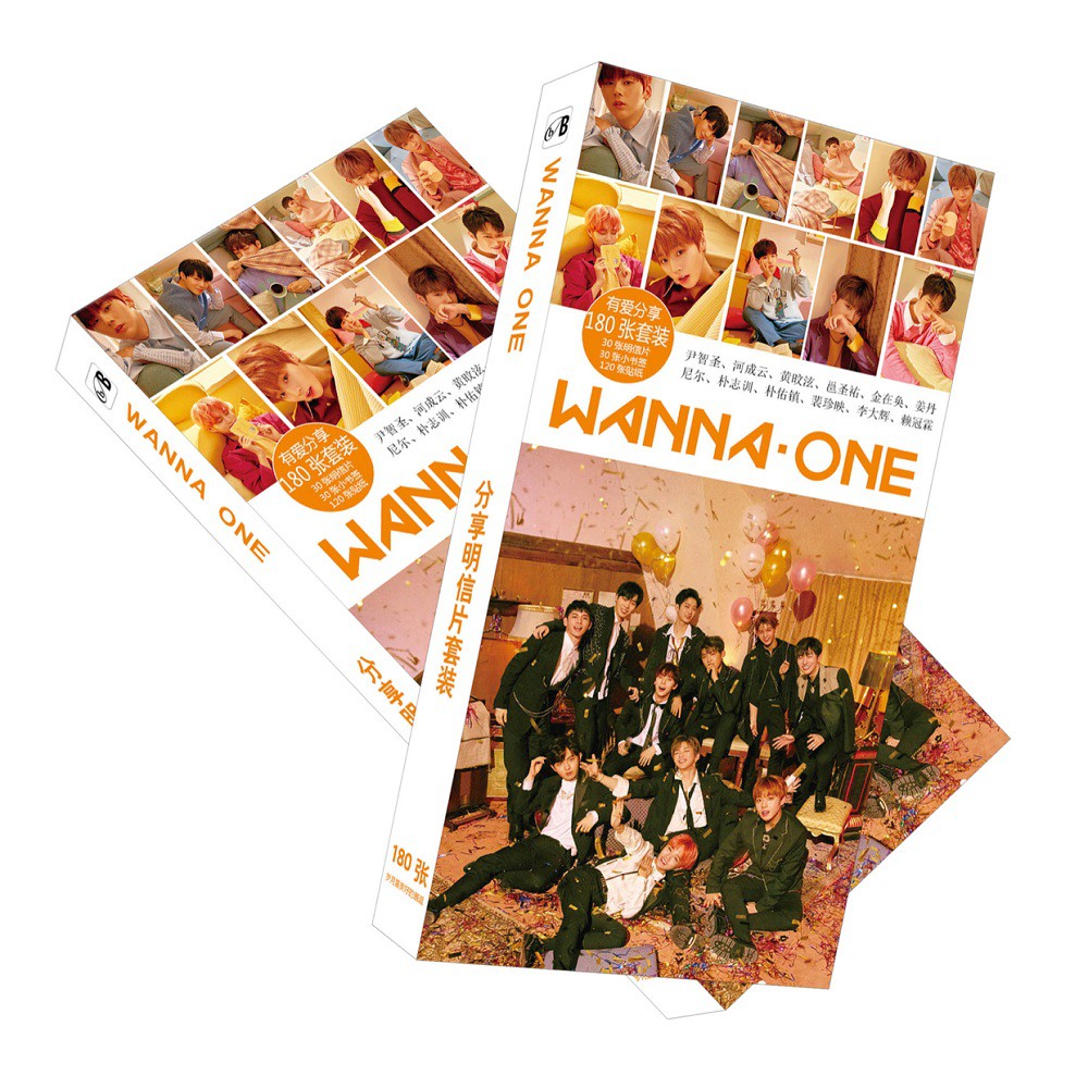 (Có Sẵn) TRỌN BỘ HỘP POSTCARD ẢNH NHÓM NHẠC EXO WANNA ONE TFBOYS (30 Postcard + 30 Lomo + 120 Hình Dán)