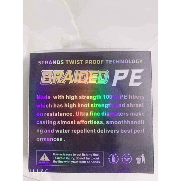 Dây câu bện nước Pe X9  BRAIDED▪Dù 7 màu  ▪Dài 200m