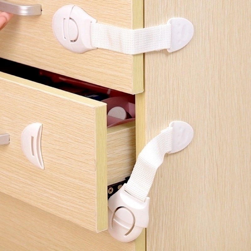 Khóa Tủ Lạnh/Ngăn Kéo/Tủ Lạnh Tự Dính Đa Năng Bảo Vệ An Toàn Cho Bé