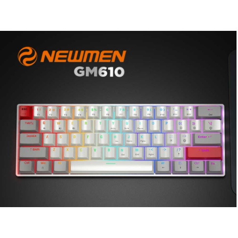 Bàn phím cơ không dây Gaming Newmen black Switch GM610- Hàng chính hãng