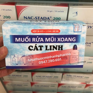 Bình Rửa Mũi Xoang Cát Linh (kèm 30 Gói Muối)