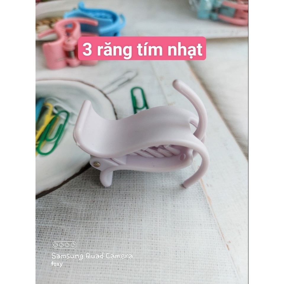 Kẹp càng cua 3-5 răng màu pastel , nhựa nhám HÀNG TỐT LOẠI 1 dẻo , chống gãy