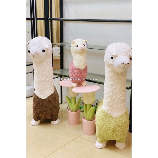 Alpaca khung gỗ 112cm ngồi được  có hình thật♥️