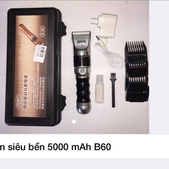 Tông đơ pin siêu bền 5000 MAH B60