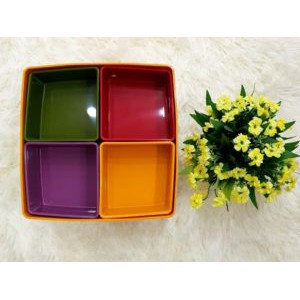 Hộp đựng mứt Tết, bánh kẹo, đồ ăn 2 tầng (cỡ to) nội địa Nhật