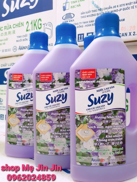 Nước lau sàn nhà SUZY 1L - thành phần HỮU CƠ, chất lượng NHẬT BẢN