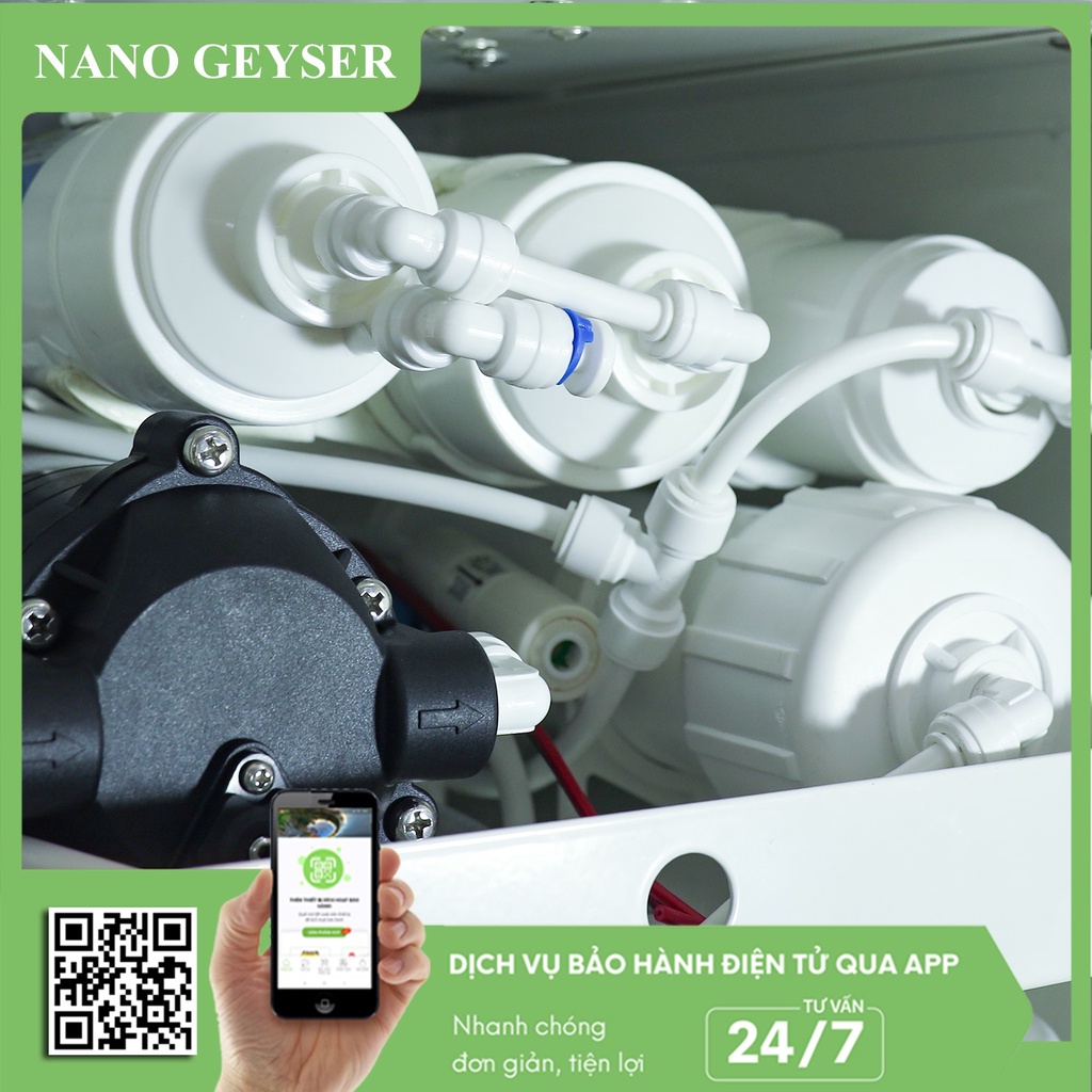 Máy lọc nước Ion Kiềm Nano Geyser I8 - Hàng chính hãng bảo hành điện tử 5 năm, 8 cấp lọc, 4 chế độ nước Ion Kiềm và RO