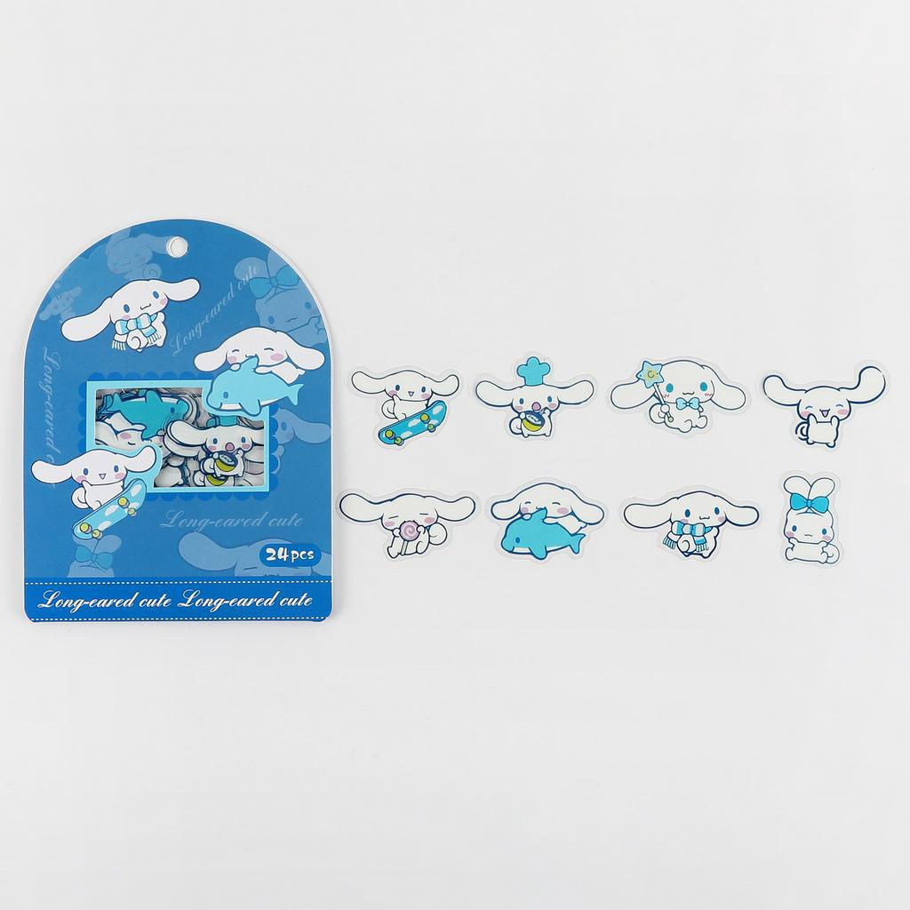 Bộ 24 Ngôi Sao Nhỏ Sanrio BadBadtz-Zu LittleTwinStars Mymelody Kuromi Cinnamoroll Pompompurin Pochacco Sticekrs