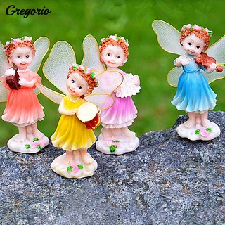 Set 4 tượng mini trang trí xe hơi hình thiên thần hoa đẹp mắt