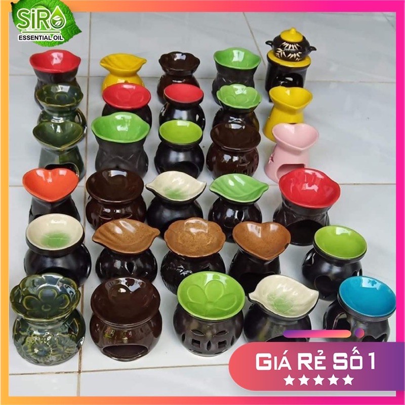 Xả Kho Đèn Xông, Đốt, Khuếch Tán Tinh Dầu Bát Tràng Dùng Nến - Hình Trụ Tròn Cửa Vòm Tuyệt Đẹp .