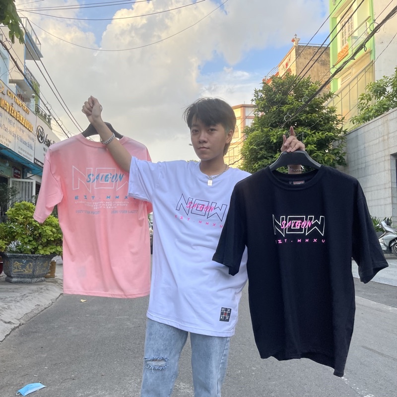 Áo thun now sài gòn I&amp;O TEE Full tag Nam nữ Kun Shop