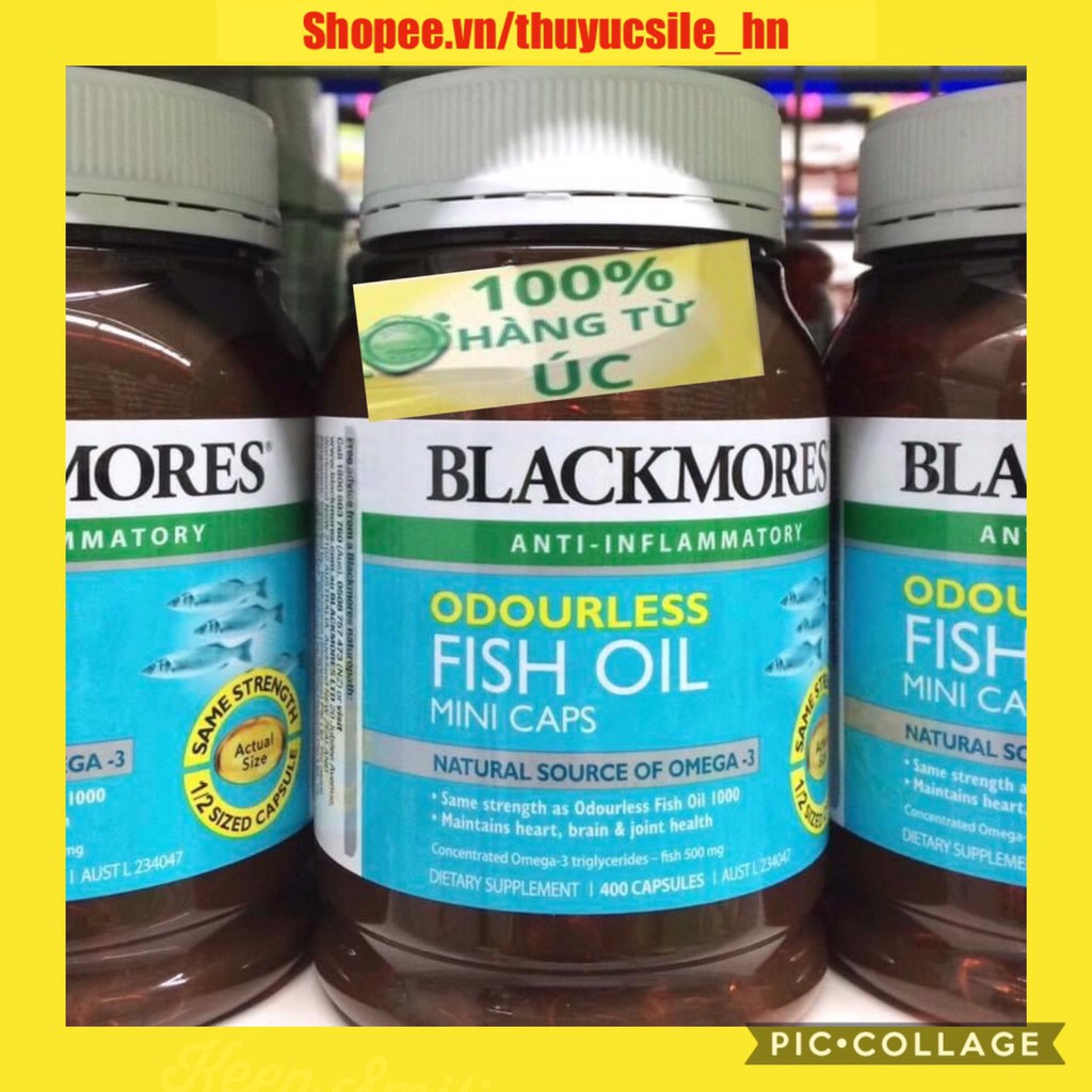 (Date 2023,mẫu mới) Dầu cá Blackmore Odourless fish oil Mini Caps 400 viên của Úc | BigBuy360 - bigbuy360.vn