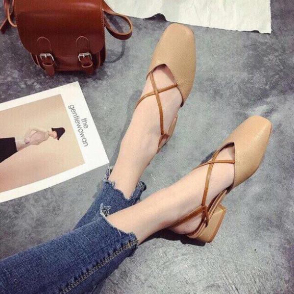 Sandal nữ, sandal tiêu thư đế cao quai chéo - B1 | BigBuy360 - bigbuy360.vn
