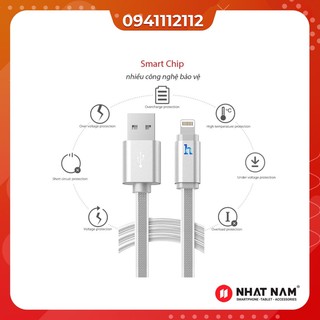 Cáp Sạc Iphone Hoco UPL12 Có Đèn Led - Siêu Bền- Dài 1.2M- BH 3 Tháng 1 Đổi 1