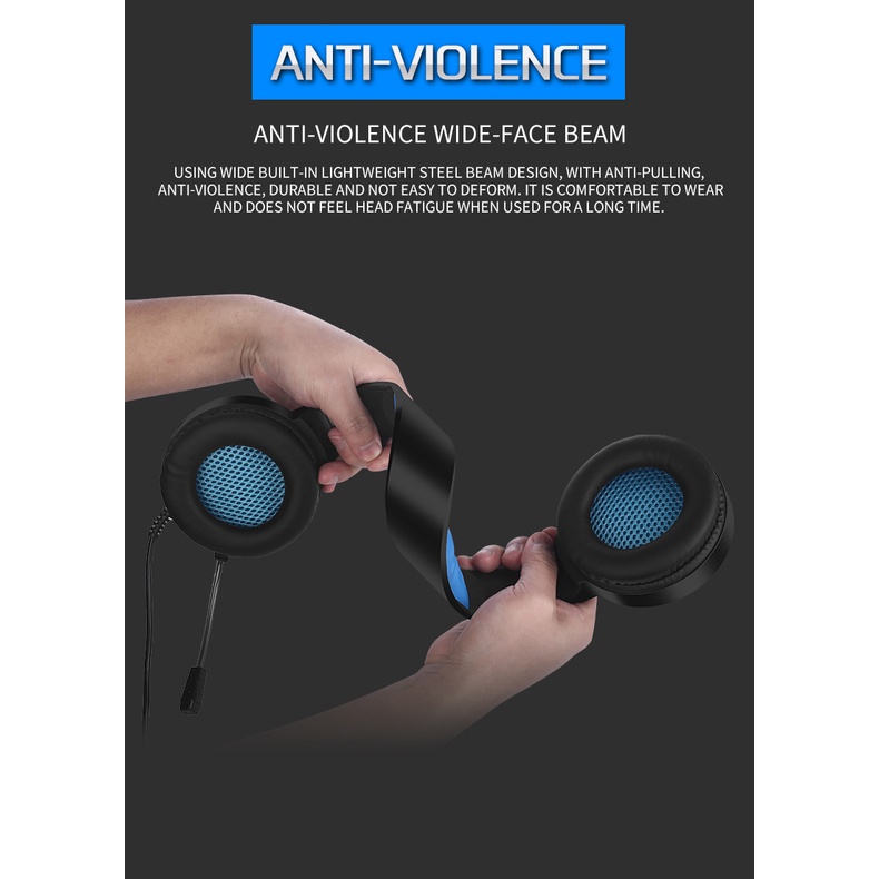 Tai nghe chơi game máy tính trong tai, công nghệ cách ly âm thanh và âm thanh nổi 7.1, đèn led tích hợp, thoải mái khi đ