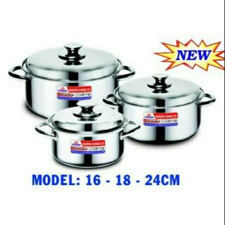 BỘ NỒI INOX CAO CẤP QUEEN COOK (3 cái)