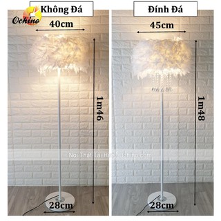 Đèn Ngủ Lông vũ Sang Chảnh 1m48 ( Được Tặng Thêm Bóng màu)