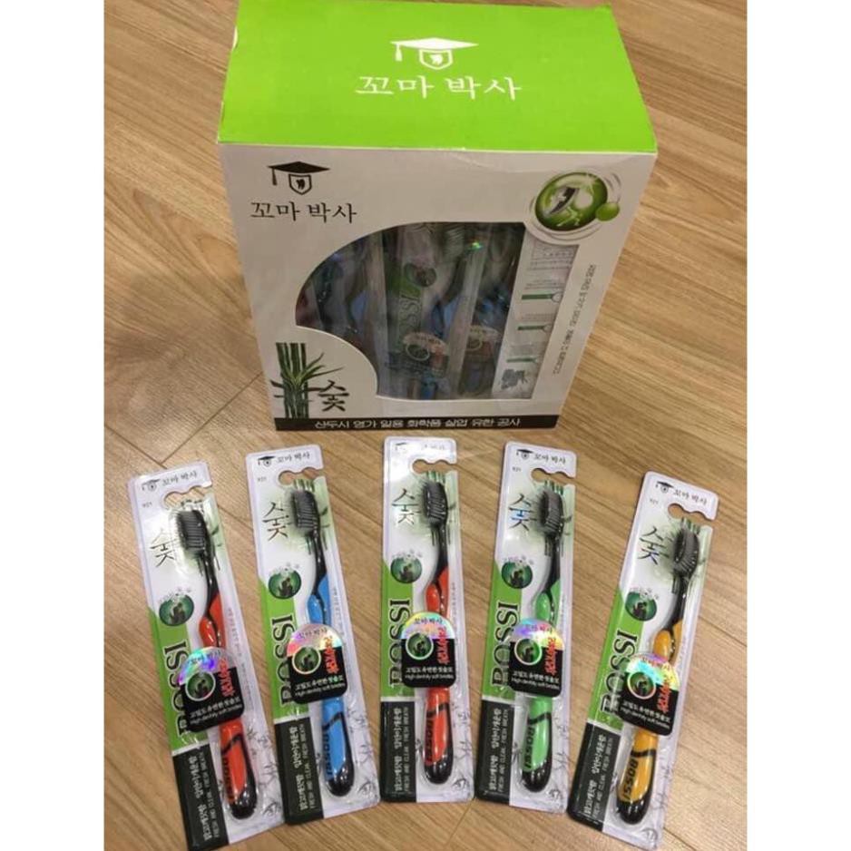 COMBO 3 Bàn chải đánh răng làm từ than hoạt tính Bossi Hàn Quốc 921 ko