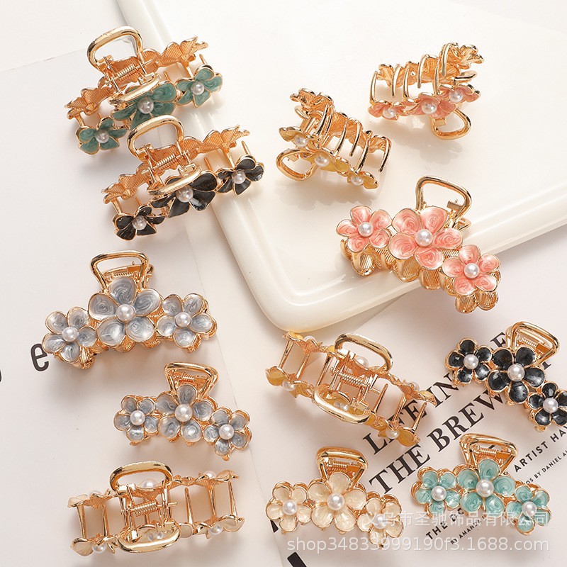 Kẹp Tóc Hàn Quốc FREESHIP Giảm 1k Khi Nhập [GENZ123] Kẹp Tóc Kim Loại Đính Hoa Sang Trọng