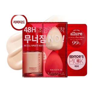 MBC Sét Kem nền và 2 mút trang điểm hoàn hảo không tì vết Radiance Perfect Fit Foundation SPF30 PA++ mini