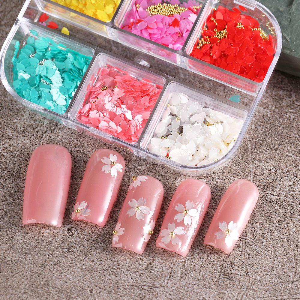 Hộp 6 Ngăn Đựng Phụ Kiện Trang Trí Móng Nghệ Thuật