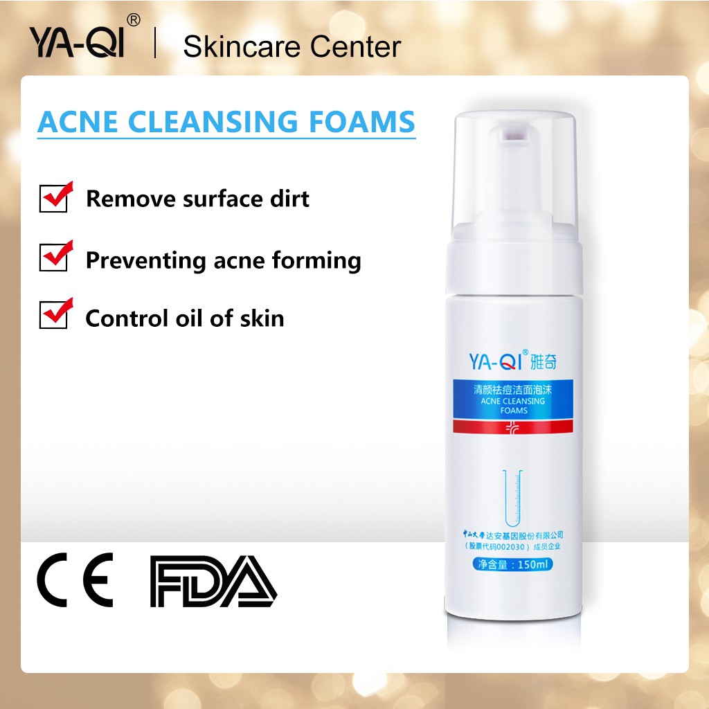 YAQI Acne Cleansing Foams / Clean Comedo / Suitable for Oily  Combination Skin 150ml Ready stock