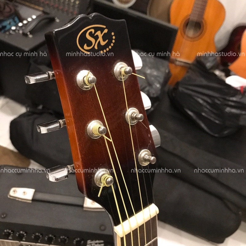 Đàn Guitar Acoustic SX DG-27 W/B  chính hãng, âm thanh hay
