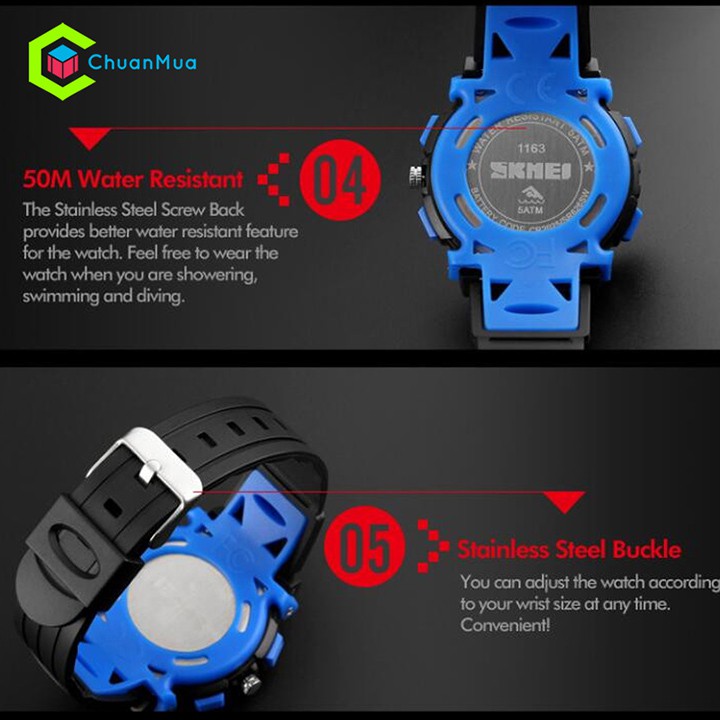 Đồng hồ Trẻ em Skmei 1163 Kid Sports Nhiều Màu (Chống Nước 5ATM, Chống Shock, Điện Tử, Cho Bé Tay,...) | BigBuy360 - bigbuy360.vn