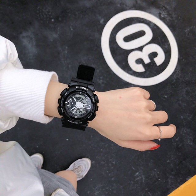 Đồng hồ thể thao nam nữ Shhors điện tử dây cao su chống nước Tốt BM99 | BigBuy360 - bigbuy360.vn