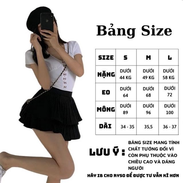 Chân váy xếp ly ngắn 2 tầng dáng ngắn xòe xinh xắn giá rẻ nhiều màu sắc dập li chuẩn PIGI STORE Mã 70 | BigBuy360 - bigbuy360.vn