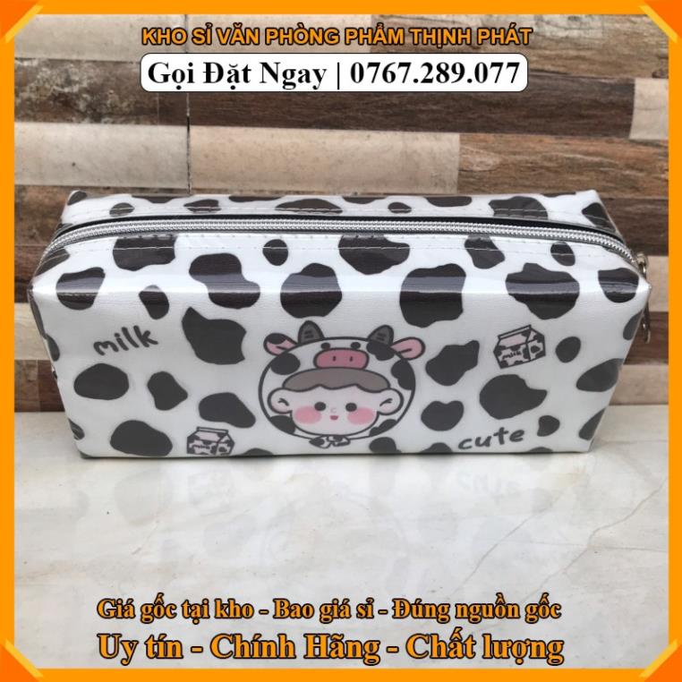 💥Kho sỉ vpp gi.á gốc,sẵn hàng 💥 BÓP VIẾT CON BÒ SỮA bóp viết to 1 ngăn, đựng được nhiều bút, máy tính