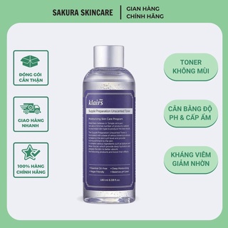 Toner không mùi Klairs Supple Preparation Unscented 180ml