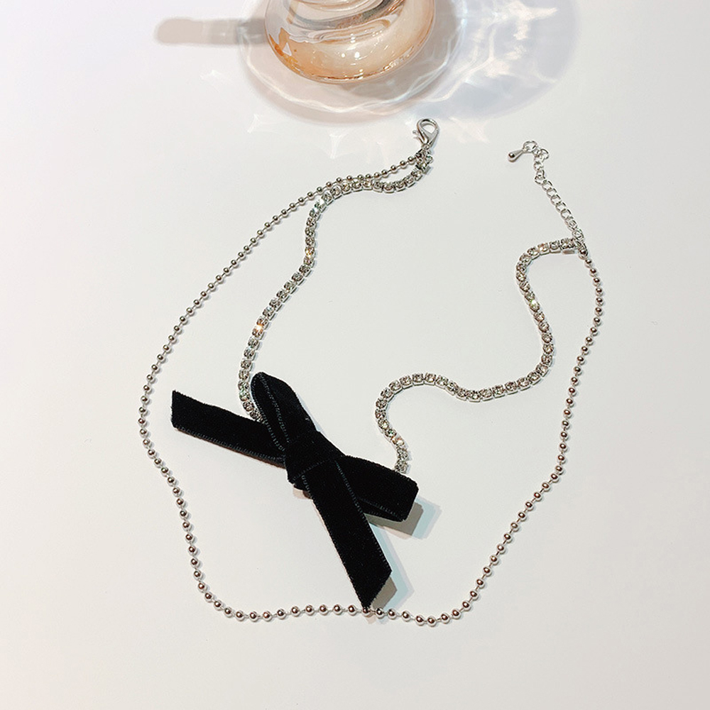 Vòng Cổ Choker Hai Lớp Gắn Trang Trí Ngọc Trai Xinh Xắn Dành Cho Nữ