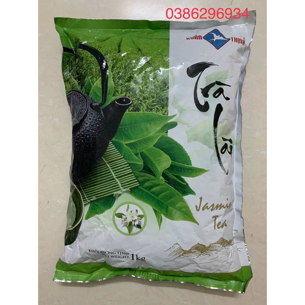 Lục Trà Nhài/ Trà Lài King Xuân Thịnh/ Lục Trà Hương Nhài/ Trà Xanh Hương Nhài (Gói 1kg) - Dùng Làm Nguyên Liệu Trà Sữa