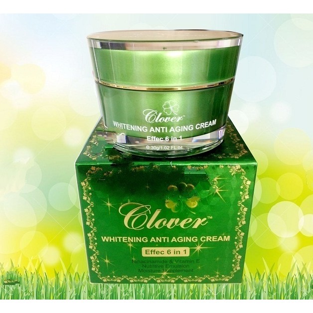 KEM MỤN THÂM,MỜ SẸO,TRẮNG DA,NGỪA NHĂN,CHỐNG LÃO HÓA CLOVER 30G