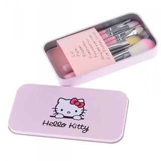 BỘ 7 CỌ TRANG ĐIỂM HELLO KITTY ( HỘP THIẾC )