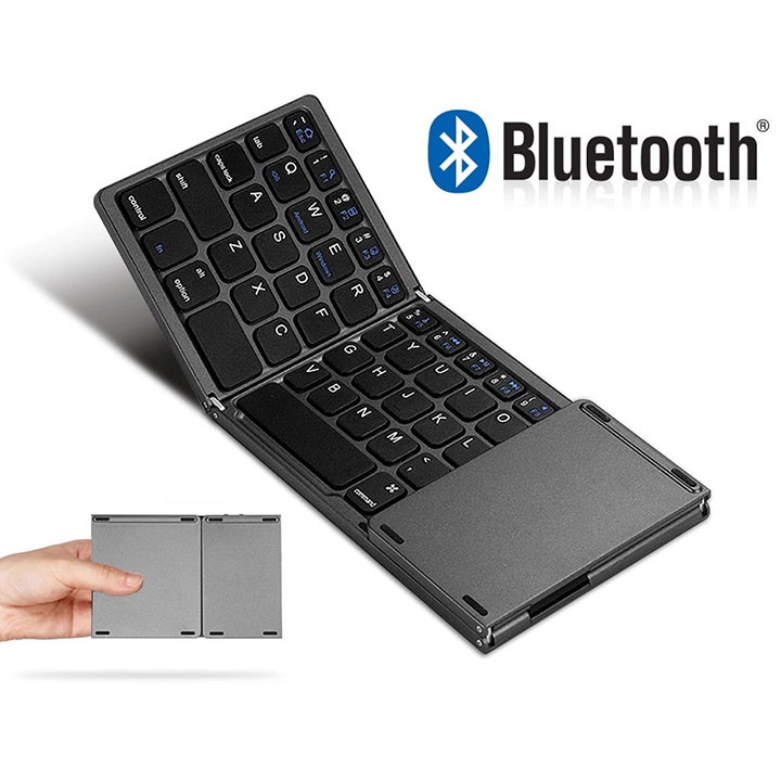 Bàn Phím Bluetooth Gấp B003, Không Dây, Có mặt di chuyển chuột Touchpad