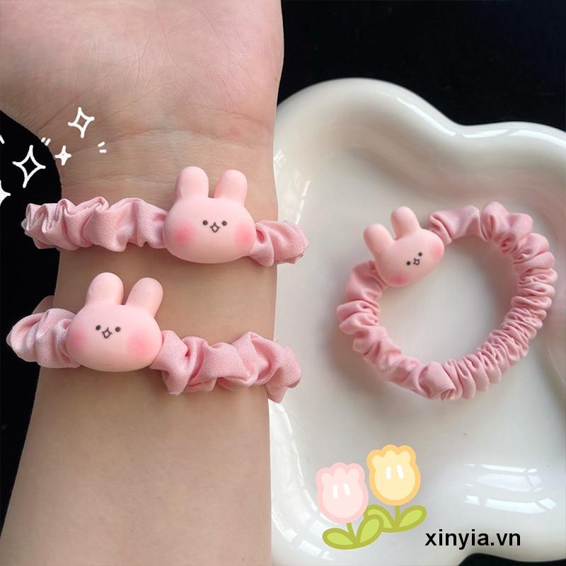🌺Dây Cột Tóc Cao Su Cỡ Nhỏ Họa Tiết Thỏ Dễ Thương Cho Nữ
