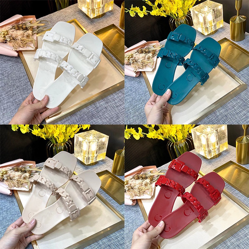 Dép Nhựa PVC Xỏ Ngón Mũi Vuông Thời Trang Mùa Hè Cho Nữ