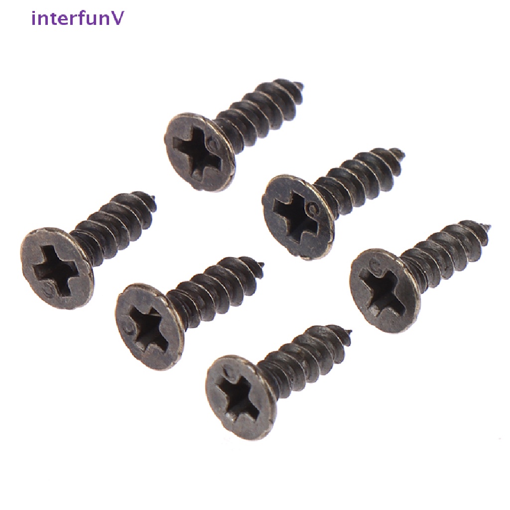 Set 2 Bản Lề 6 Lỗ Bằng Đồng Cổ Điển Cho Đồ Nội Thất Tủ