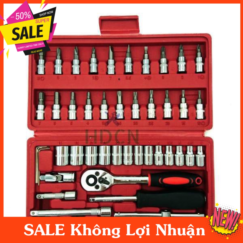 BỘ HỘP DỤNG CỤ MỞ BU LÔNG ỐC VÍT ĐA NĂNG 46 CHI TIẾT CAO CẤP  - [thegioiphukien24h]