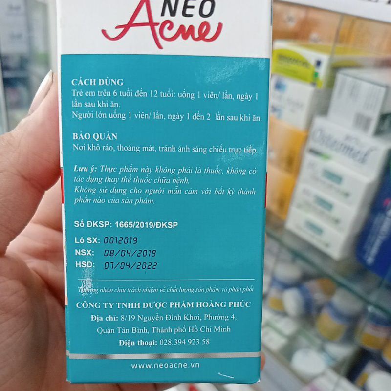 ✅ [Chính Hãng] Neo Acne Thực phẩm hỗ trợ giúp da sáng mịn giảm mụn lão hoá da