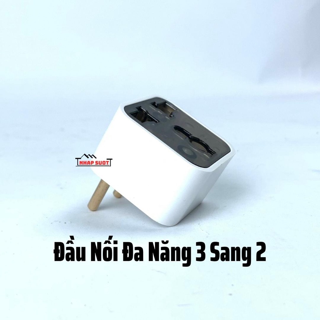 Đầu nối đa năng OMINSU chuyển đổi từ 3 chân sang 2 chân, có đèn báo - P22X