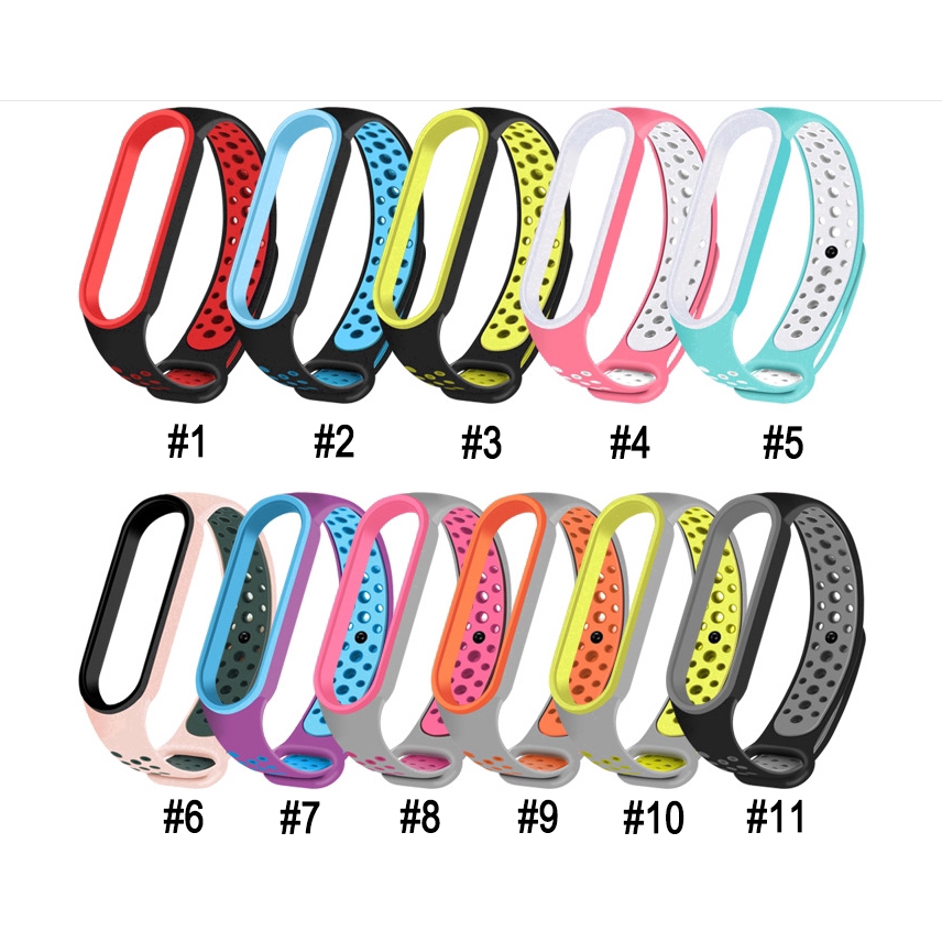 Dây Đeo Silicon Màu Trơn Cho đồng hồ Xiaomi Mi Band 5 Miband 5 5 Nfc