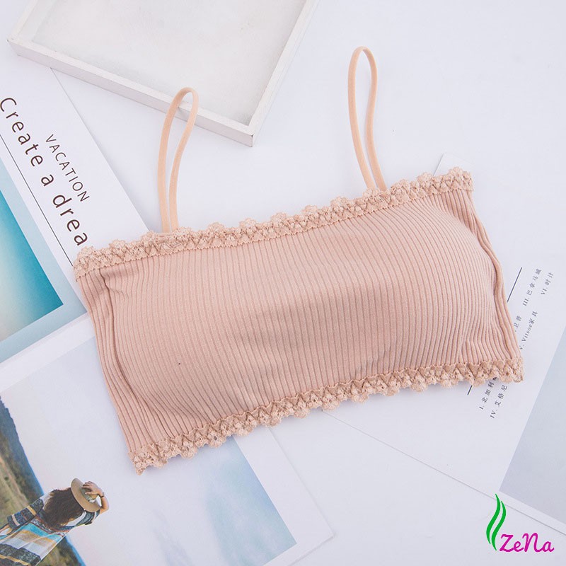 Áo bra gân tăm 2 dây cotton siêu xịn co dãn ZE038 | BigBuy360 - bigbuy360.vn