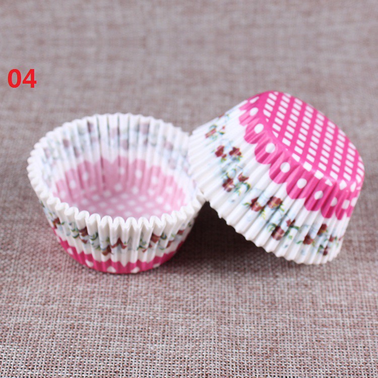 Set 100 Cốc Giấy HOUSEEKER Làm Bánh Cupcake Chất Lượng Cao