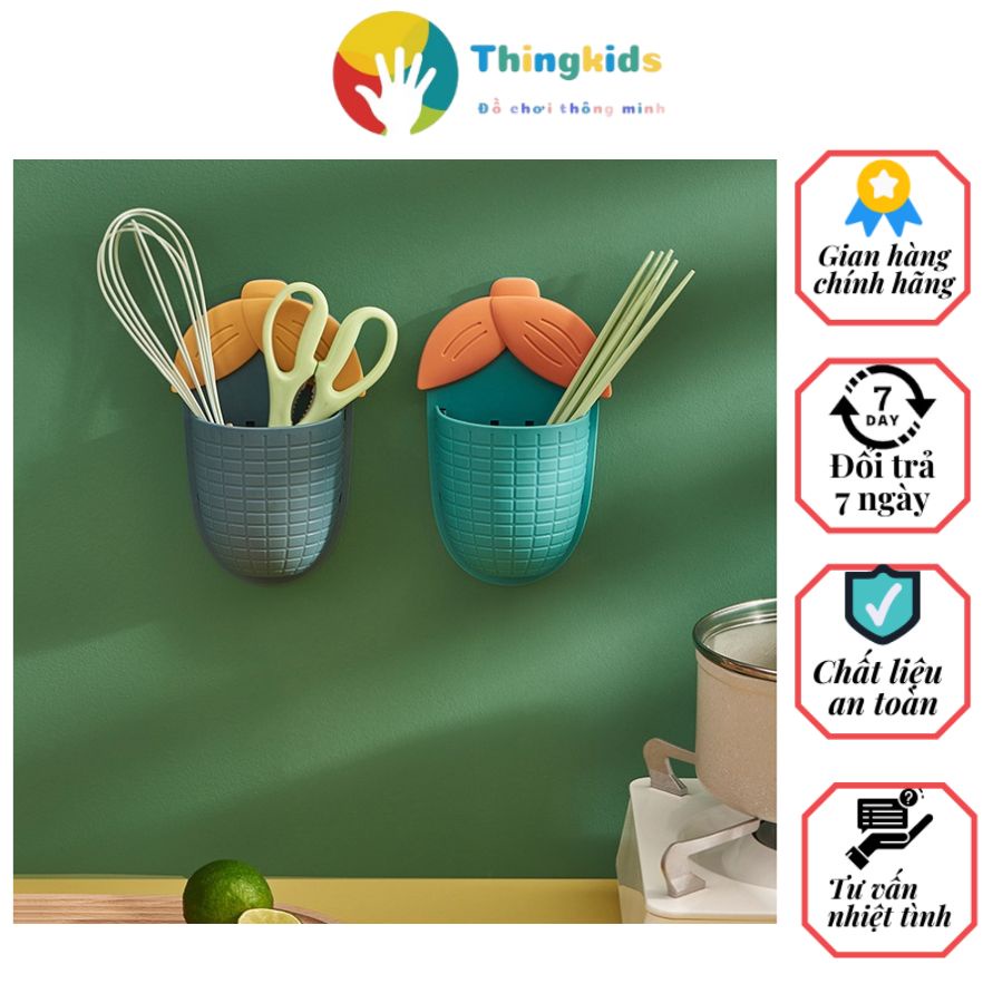 Kệ để bàn chải đánh răng gắn tường thiết kế hình bắp ngô, hình dứa - Thingkids